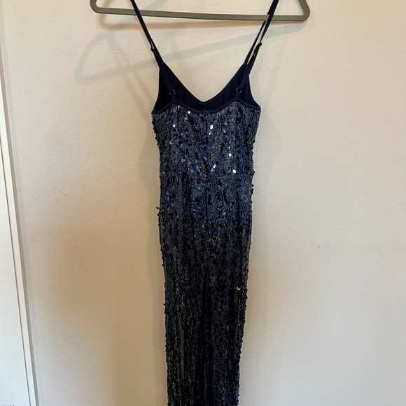 Dark blue sparkly sheer formal dress - Picture 1 of 2